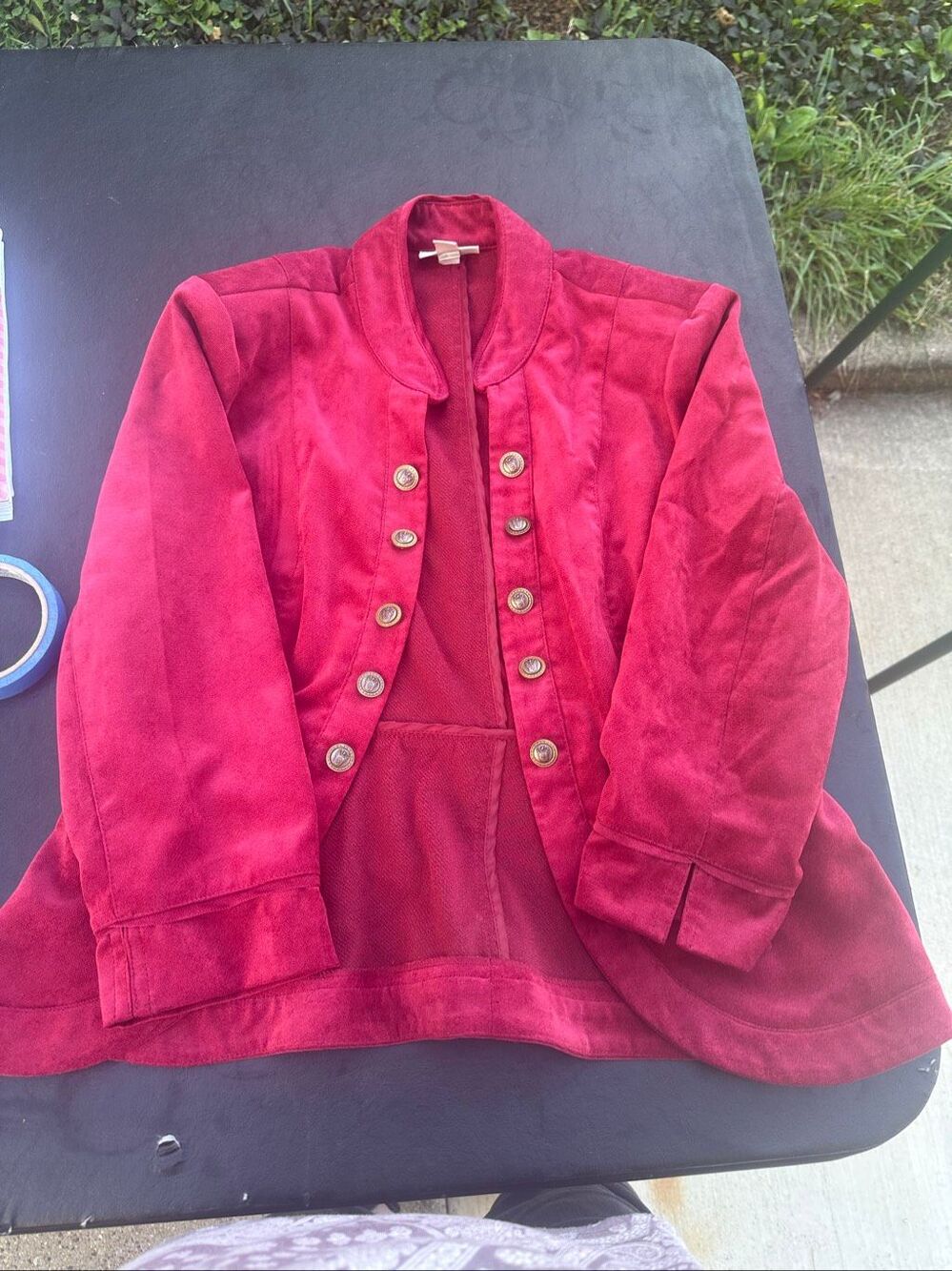 Roz & Ali Crimson Military-Style Blazer (R)